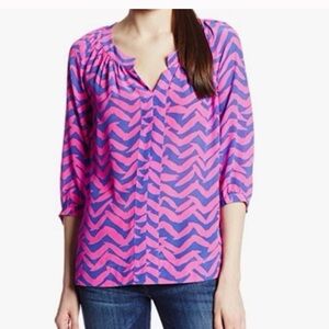 LILLY PULITZER Moxy Silk Blouse Size XS